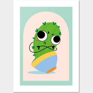 Cactus with Googly Eyes Posters and Art